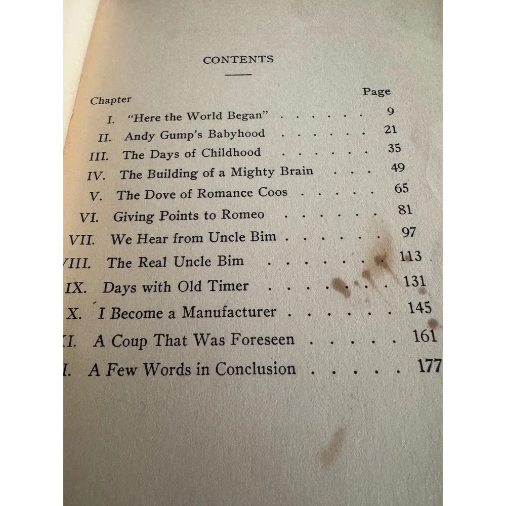 Sidney Smith‎ Vintage Andy Gump His Life Story 1924 Hardcover Book Reilly & Lee